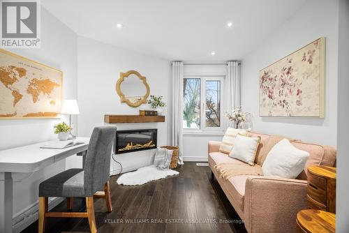 3371 Chartrand Crescent, Mississauga, ON - Indoor Photo Showing Living Room With Fireplace