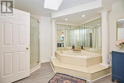 Separate shower an Jacuzzi tub. - 12 Brigantine Court, St. Catharines (Port Weller), ON - Indoor Photo Showing Bathroom