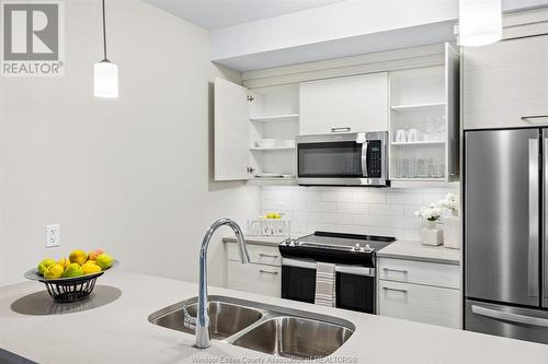 190 Main Street East Unit# 410, Kingsville, ON - Indoor Photo Showing Kitchen With Double Sink With Upgraded Kitchen
