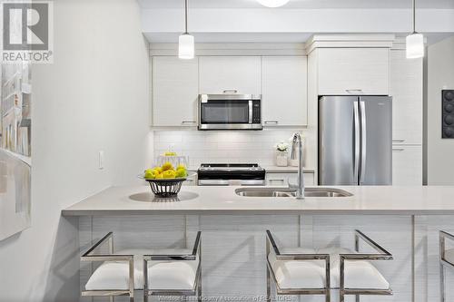 190 Main Street East Unit# 410, Kingsville, ON - Indoor Photo Showing Kitchen With Double Sink With Upgraded Kitchen