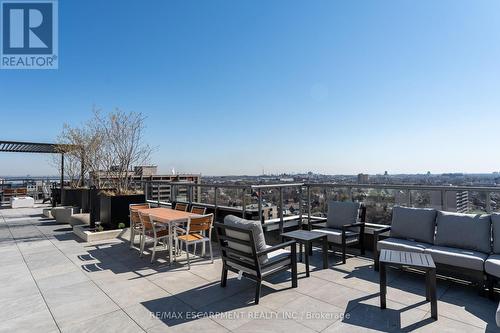 Rooftop patio view - 619 - 212 King William Street, Hamilton, ON - Outdoor With Deck Patio Veranda With View