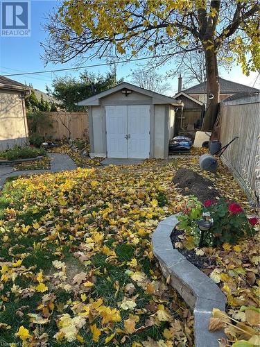 View of shed featuring a fenced backyard - 627 Upper Sherman Avenue, Hamilton, ON - Outdoor