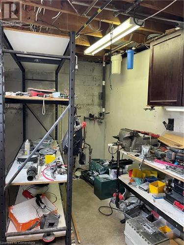 Basement featuring a workshop area - 627 Upper Sherman Avenue, Hamilton, ON - Indoor Photo Showing Basement