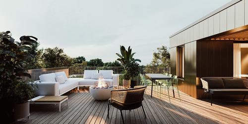 Patio - 210-6005 Boul. De Maisonneuve O., Montréal (Côte-Des-Neiges/Notre-Dame-De-Grâce), QC -  With Exterior