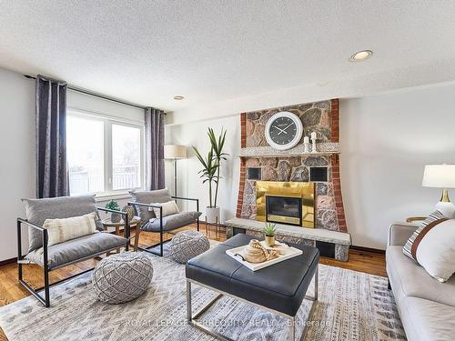 1093 Rouge Valley Dr, Pickering, ON - Indoor Photo Showing Living Room With Fireplace