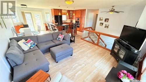 109 Parkview Place, Shellbrook, SK - Indoor Photo Showing Living Room With Fireplace