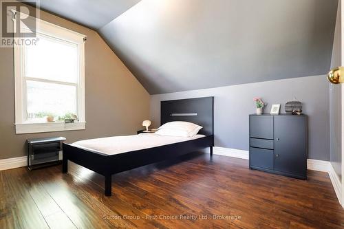 This photo has been AI enhanced. - 122 Trinity Street, Stratford, ON - Indoor Photo Showing Bedroom