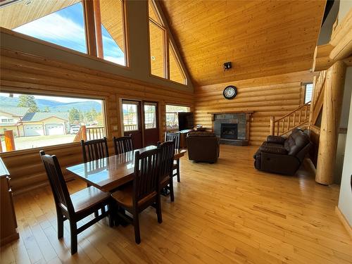 940 313Th Drive, Kimberley, BC - Indoor Photo Showing Dining Room With Fireplace