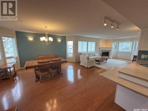 204 544 River Street E, Prince Albert, SK - Indoor Photo Showing Living Room With Fireplace