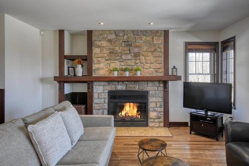Living room - 1-250 Rue Du Mont-Plaisant, Mont-Tremblant, QC - Indoor Photo Showing Living Room With Fireplace