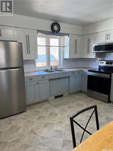 220 Elm Street, Porcupine Plain, SK - Indoor Photo Showing Kitchen With Stainless Steel Kitchen With Double Sink