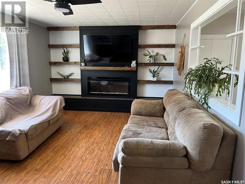 220 Elm Street, Porcupine Plain, SK - Indoor Photo Showing Living Room With Fireplace
