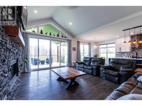 7400 Taborview Drive, Prince George, BC - Indoor Photo Showing Living Room With Fireplace