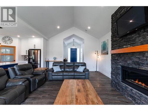 7400 Taborview Drive, Prince George, BC - Indoor Photo Showing Living Room With Fireplace