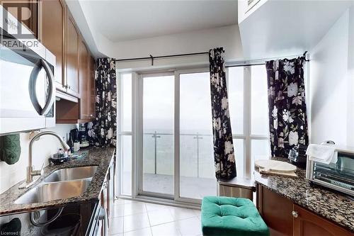 50 Absolute Avenue Unit# 3801, Mississauga, ON - Indoor Photo Showing Kitchen With Double Sink