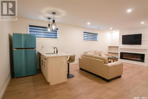 4154 Fieldstone Way, Regina, SK - Indoor With Fireplace