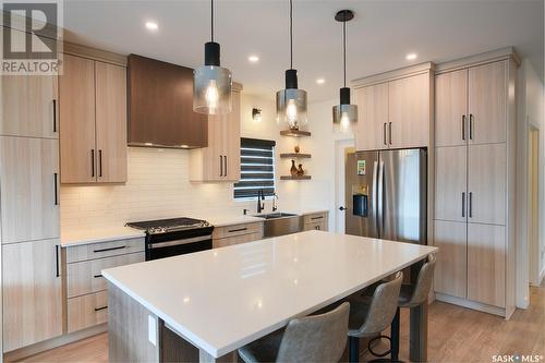 4154 Fieldstone Way, Regina, SK - Indoor Photo Showing Kitchen With Upgraded Kitchen