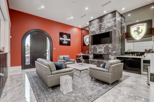1272 Fiddlers Green Road, Hamilton, ON - Indoor Photo Showing Living Room With Fireplace