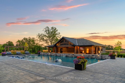 1272 Fiddlers Green Road, Hamilton, ON - Outdoor With In Ground Pool With Deck Patio Veranda With View