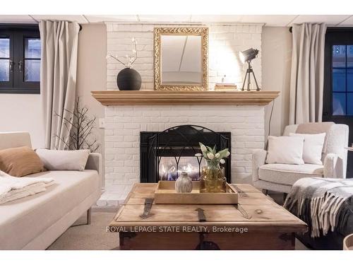 1417 Halifax Place, Burlington, ON - Indoor Photo Showing Living Room With Fireplace