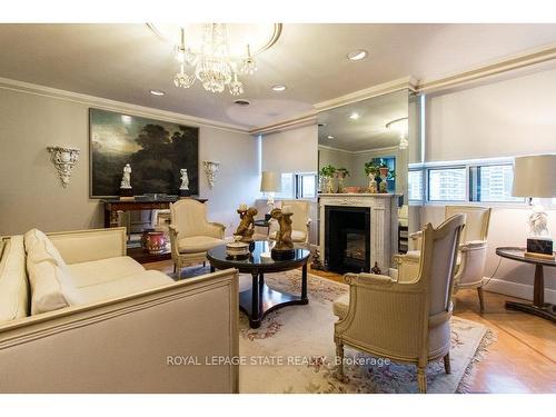 1602-120 Duke Street, Hamilton, ON - Indoor Photo Showing Living Room With Fireplace