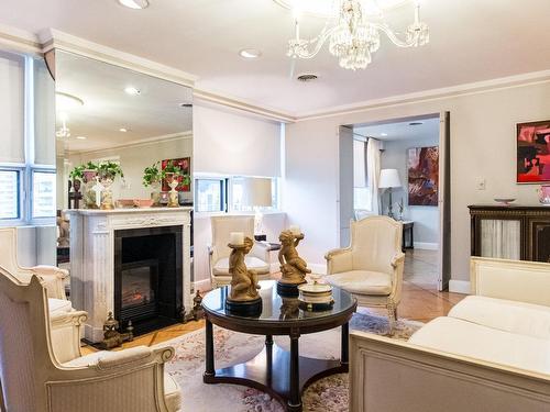 1602-120 Duke Street, Hamilton, ON - Indoor Photo Showing Living Room With Fireplace