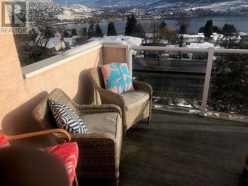 Owner's photos of the deck with furniture on it. - 8700 Clerke Road Unit# 3, Coldstream, BC - Outdoor With Body Of Water