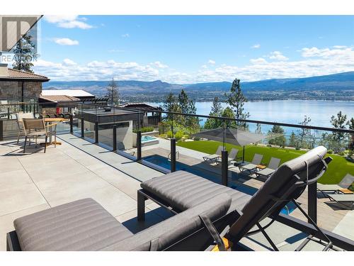 Upper balcony with lakeviews - 2463 Thacker Drive, West Kelowna, BC - Outdoor With Body Of Water With View