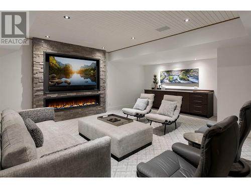 Media room in basement - 2463 Thacker Drive, West Kelowna, BC - Indoor Photo Showing Living Room