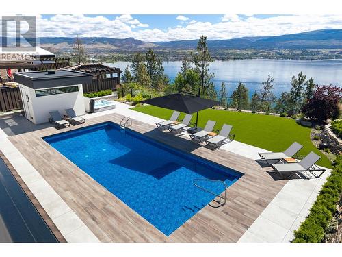 2463 Thacker Drive, West Kelowna, BC - Outdoor With Body Of Water With In Ground Pool With Deck Patio Veranda With View