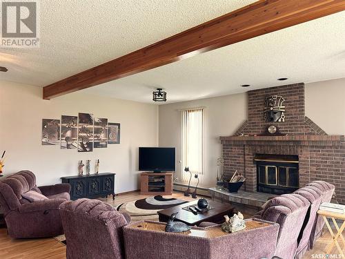 Sieben Acreage, Hudson Bay Rm No. 394, SK - Indoor Photo Showing Living Room With Fireplace