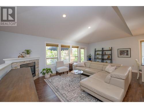 1927 Skyview Crescent, Lumby, BC - Indoor Photo Showing Living Room With Fireplace