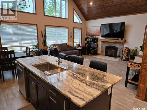 106 Lakeview Drive, Northern Admin District, SK - Indoor With Fireplace