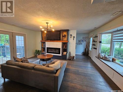 306 West 1St Street, Alida, SK - Indoor Photo Showing Living Room With Fireplace