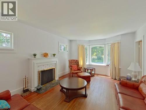 6237 Lund, Powell River, BC - Indoor Photo Showing Living Room With Fireplace