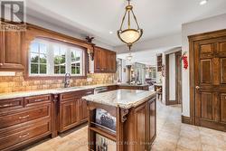 kithcen, granite counters, ceramic tile floor - 