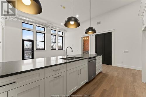 247 Brock Street Unit# 303, Amherstburg, ON - Indoor Photo Showing Kitchen With Double Sink