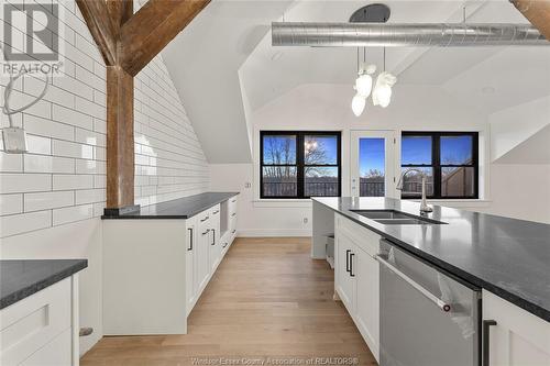 247 Brock Street Unit# 401, Amherstburg, ON - Indoor Photo Showing Kitchen With Double Sink