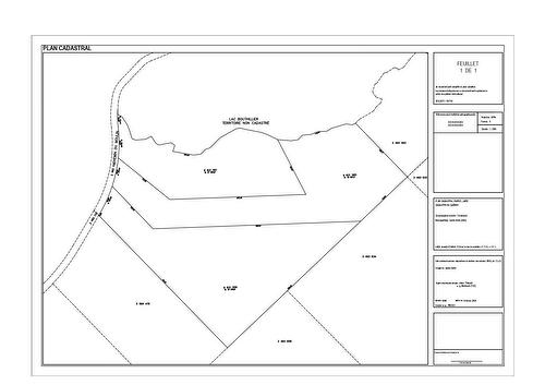 Plan (croquis) - Ch. Du Moulin, Sainte-Adèle, QC 