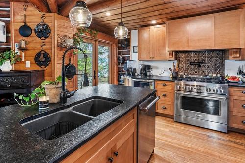 11899 3A Highway, Destiny Bay, BC - Indoor Photo Showing Kitchen With Double Sink