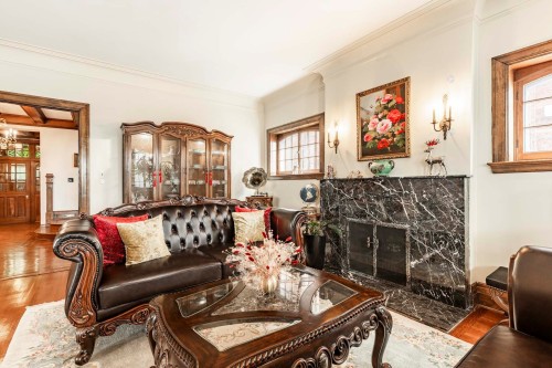 Salon - 3206 Boul. The Boulevard, Westmount, QC - Indoor Photo Showing Living Room With Fireplace