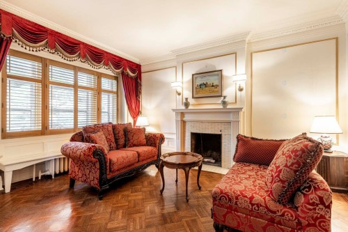 Boudoir - 3206 Boul. The Boulevard, Westmount, QC - Indoor Photo Showing Living Room With Fireplace