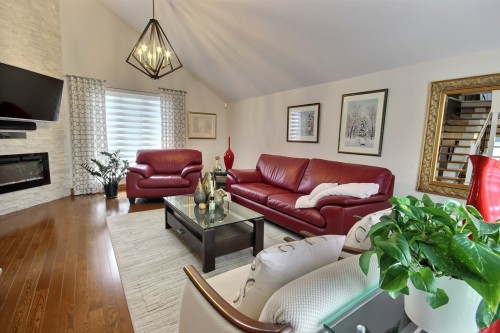 Salon - 60 Av. Victor, Rouyn-Noranda, QC - Indoor Photo Showing Living Room With Fireplace