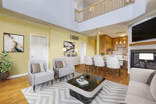 Vue d'ensemble - 706-1180 Ch. D'Aylmer, Gatineau (Aylmer), QC - Indoor Photo Showing Living Room With Fireplace