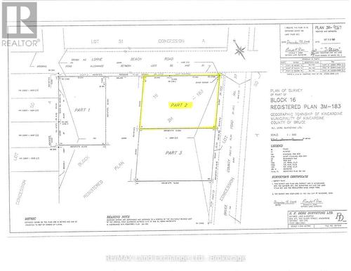 Survey/Reference Plan 3R-9067 - 3 Lorne Beach Road, Kincardine, ON 