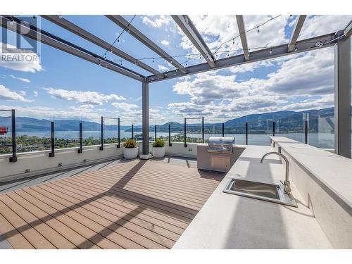 Roof top terrace is prefect for party! - 1471 St Paul Street Unit# 905, Kelowna, BC - Outdoor With Deck Patio Veranda With View