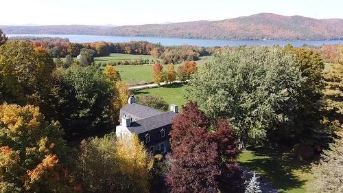 Photo aérienne - 821 Route 208 O., Hatley - Municipalité, QC - Outdoor With Body Of Water With View