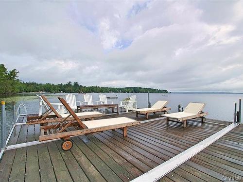 Bord de l'eau - 41 Ch. De La Baie, Magog, QC - Outdoor With Body Of Water With Deck Patio Veranda With View