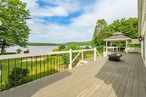 Extérieur - 357 Rg Beau-Lac, Stratford, QC - Outdoor With Body Of Water With Deck Patio Veranda With View