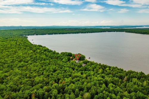 Photo aérienne - 357 Rg Beau-Lac, Stratford, QC - Outdoor With Body Of Water With View